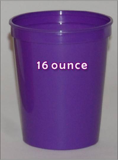 16 Ounce Purple C-Thru Plastic Cups from Beads by the Dozen, New