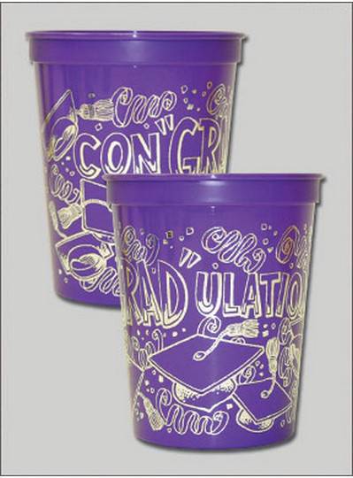 Graduation Theme Plastic Cups from Beads by the Dozen, New Orleans