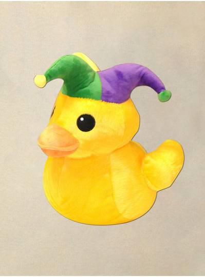 8" Duck Mardi Gras Plush