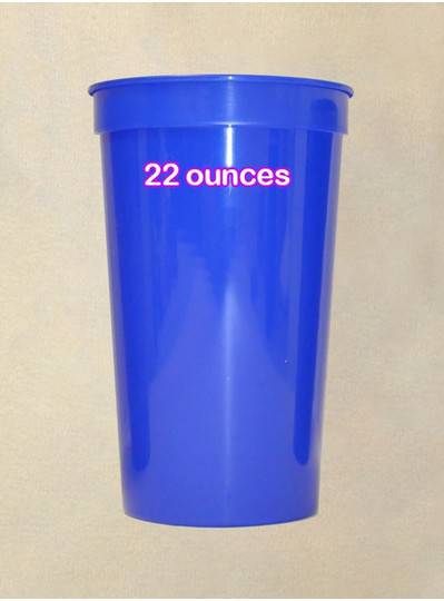 16 Ounce Light Blue Plastic Cups from Beads by the Dozen, New Orleans