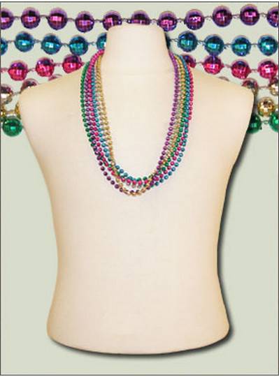 144 Pack Mardi Gras Beads Bulk, Mardi Gras Beads Necklaces