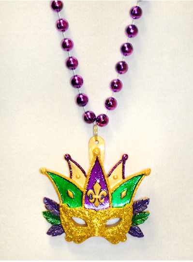 36" 10 Pu W/Purple Mask/W PGG Crown Mardi Gras