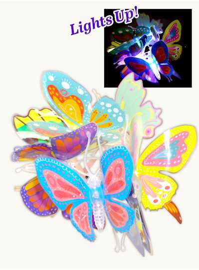 18" LTUP Butterfly Wand Animal -10 PIECES