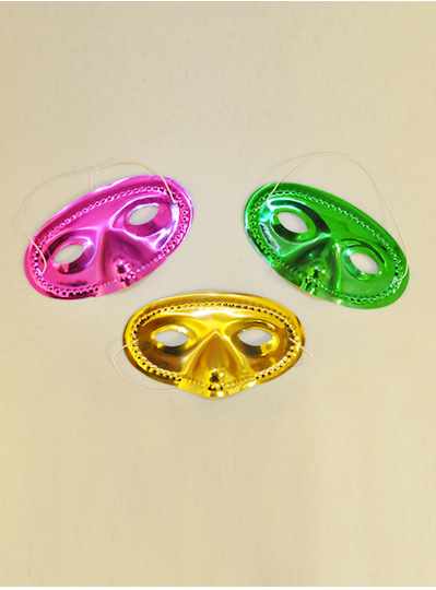 Purple, Green and Gold Mardi Gras Half Mask - DZ -