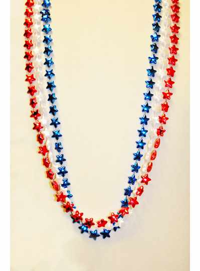 42" Star Bead Red, White & Blue - Case 10 Dozen