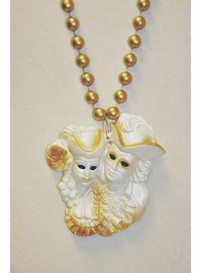 36" 10MM Gold Pearl Venetian Mardi Gras Maskers