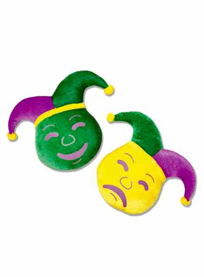 8" Purple, Green and Gold Comedy/Tragedy Mask - Pl