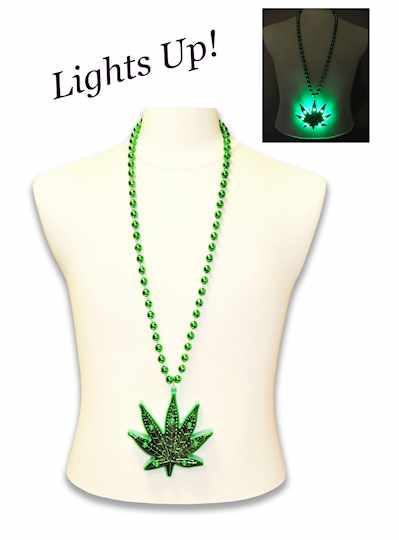 10MM Green with LED Marijuana - EACH