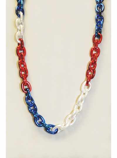 42" Heavy Chain Section Red, White & Blue