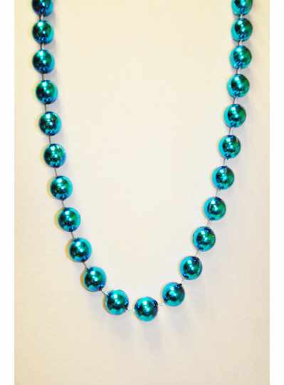 60" 16MM Metallic Turquoise - DOZEN-12 NECKLACES