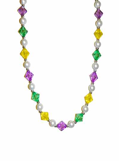 40" 20MM Diamond Cut Acrylic Purple, Green & Gold 