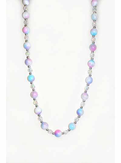 40" 16MM Pink, Purple & Turquoise Marble W/Aurora 