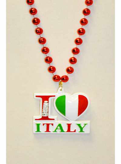 Italian Themes Italy Scene On A Red Metallic Bead 