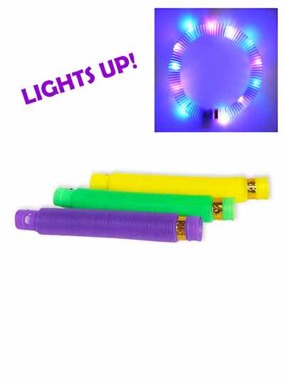 Flexible Light Up Tubes Purple, Green & Gold Mardi