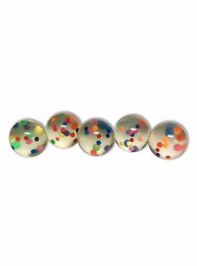 1" Sparkle Spot High Bounce Rubber Balls - 6 DOZEN