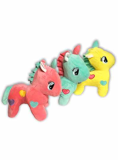 12" Plush Unicorns - 6 PIECES