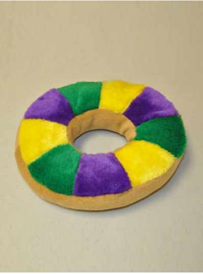 Plush Purple, Green & Gold King Cakes - 6 PIECES