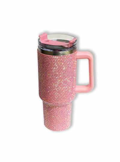 Pink Rhinestone Tumbler