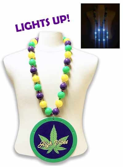 Marijuana Big Light Up Purple, Green & Gold Disc B