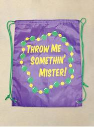 mardi gras zipper bead bags